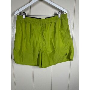 Cheetah Swim Trunks Men L Green Mesh Lined Nylon Athletic Shorts 7758